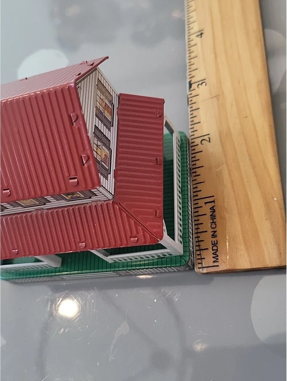 Vtg Hallmark keepsake 1999 Farm House Town & country Tin Christmas ornament Mint